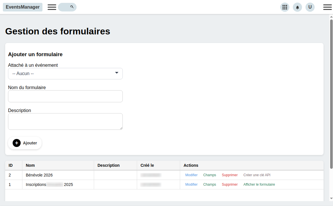 Formulaires dynamiques